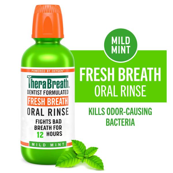 Therabreath deep clean oral rinse mild mint mouthwash 473ml